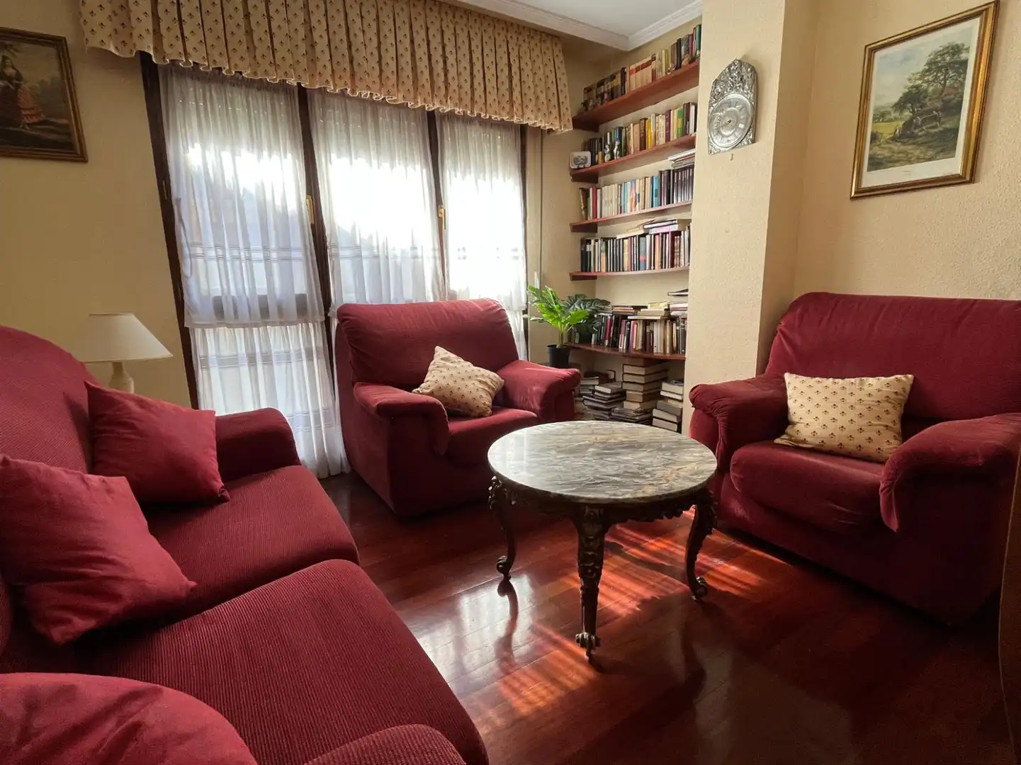 Living room of Flat for sale in Los Corrales de Buelna   with Heating, Parquet flooring and Storage room