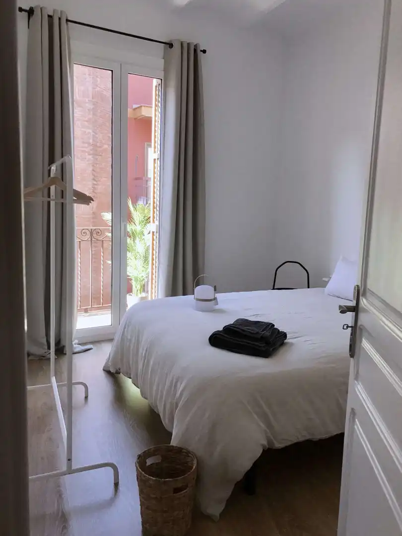 Schlafzimmer von Wohnung zur untervermieten in L'Hospitalet de Llobregat mit Klimaanlage, Heizung und Terrasse