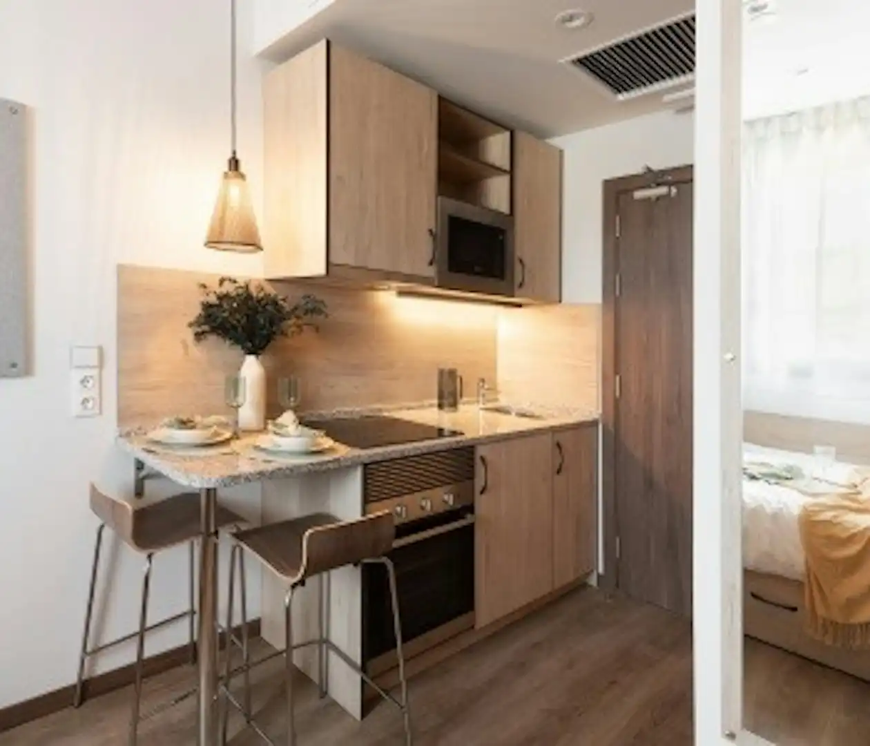 Küche von Wohnung zur Miete in Madrid mit Klimaanlage und Fernseher