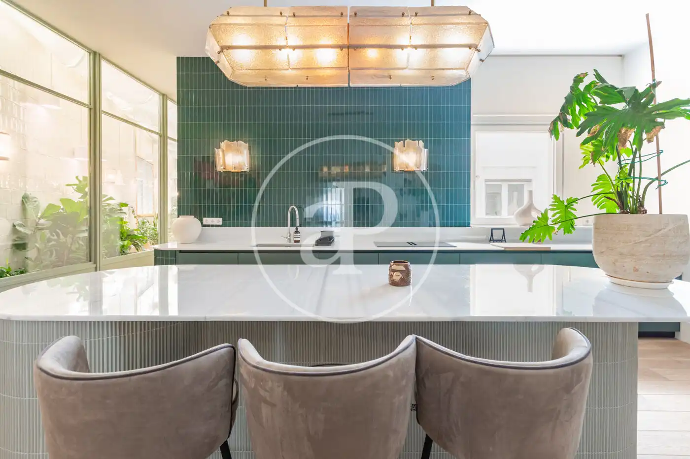 Küche von Wohnung zur Miete in Madrid mit Klimaanlage, Heizung und Privatgarten