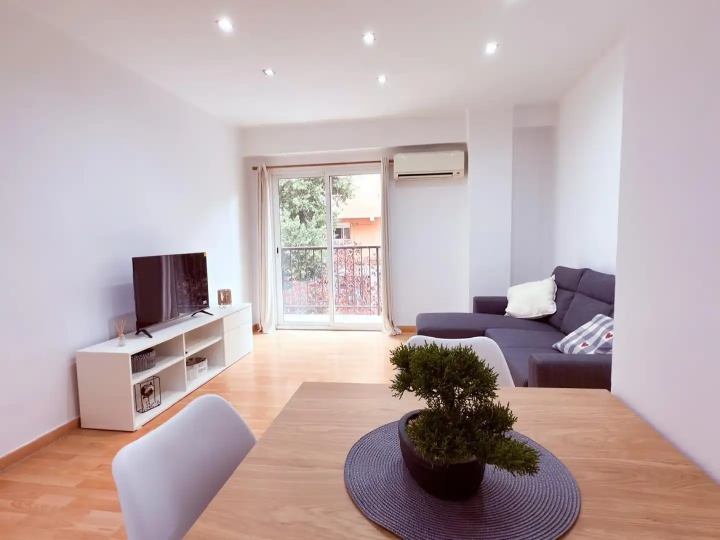 Sala de estar de Piso de alquiler en Valencia con Aire acondicionado, Calefacción y Parquet
