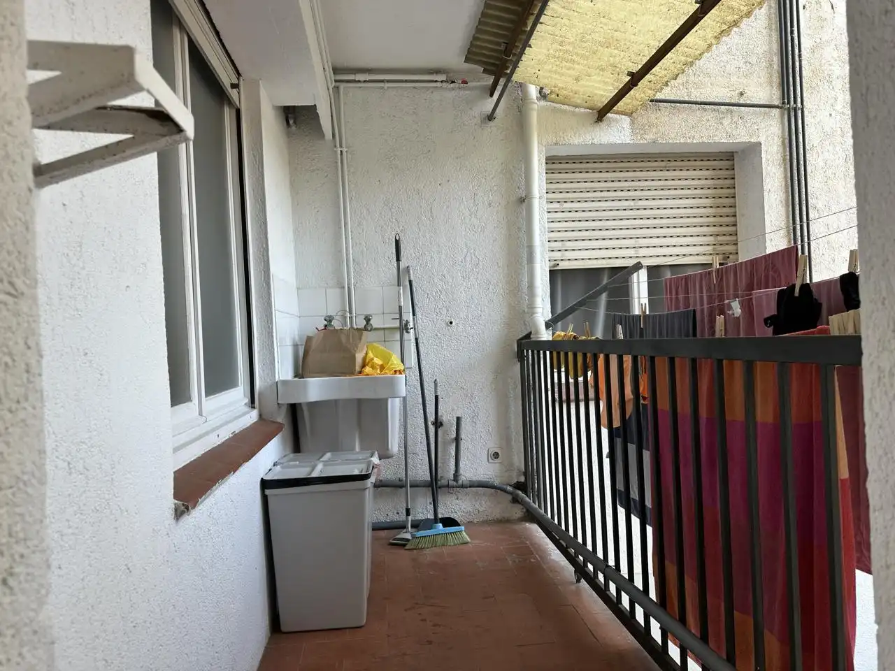Balcony of Flat for rent in Terrassa  with Air Conditioner, Heating and Terrace