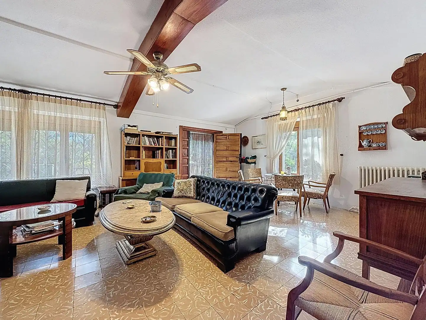 Sala de estar de Finca rústica en venta en Castalla con Jardín privado, Terraza y Piscina