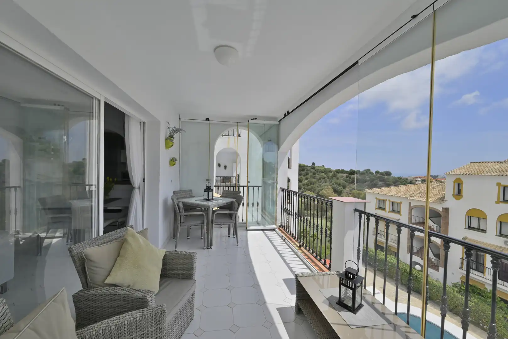 Terrassa de Apartament en venda en Mijas amb Aire condicionat, Terrassa i Piscina