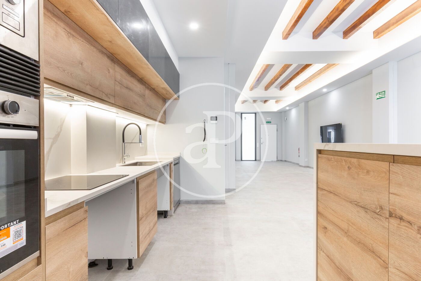 Kitchen of Flat for sale in  Valencia Capital  with Heating, Terrace and Community pool