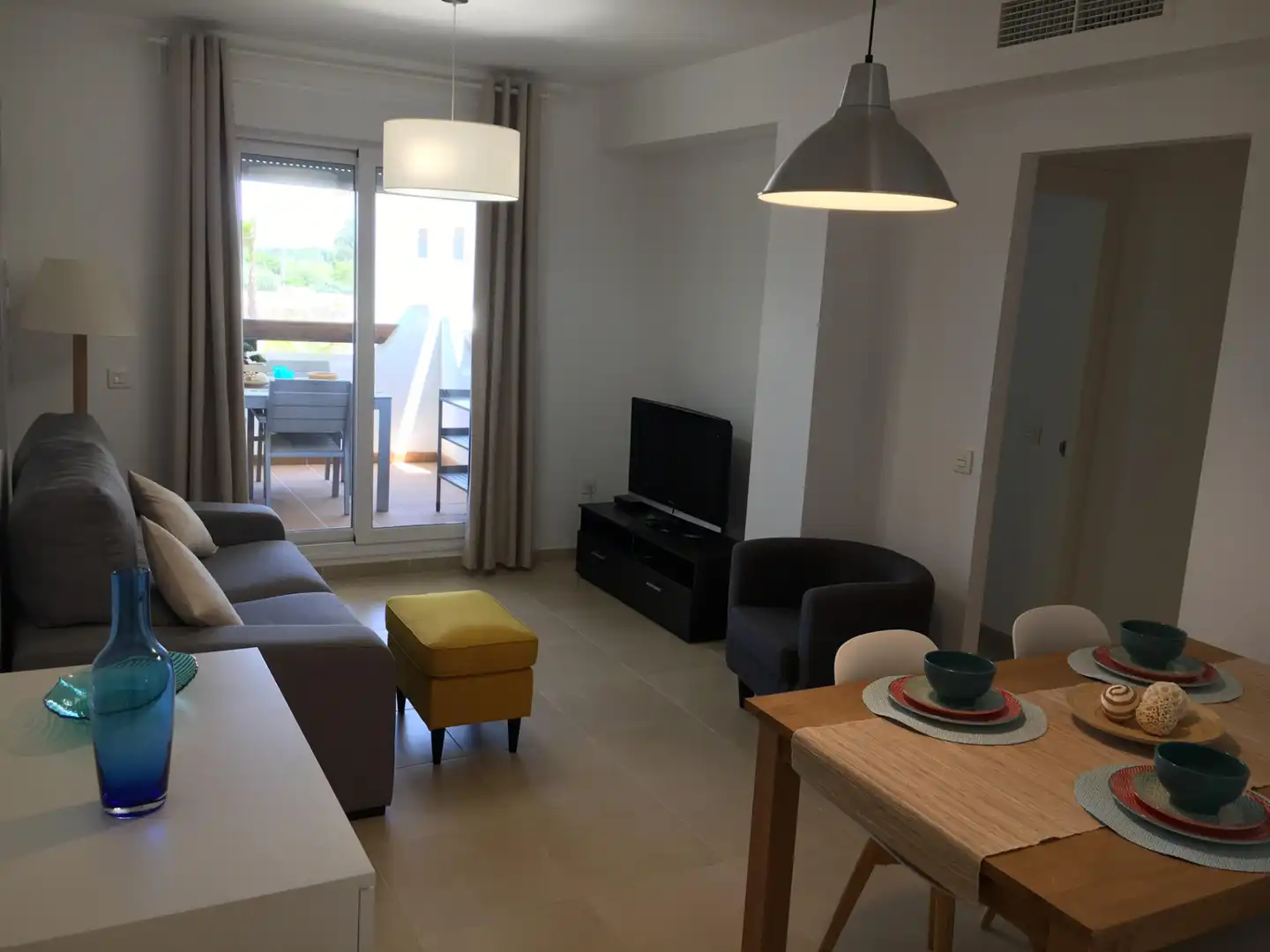 Wohnzimmer von Wohnung zum Verkauf in Rota mit Klimaanlage, Terrasse und Gemeinschaftspool