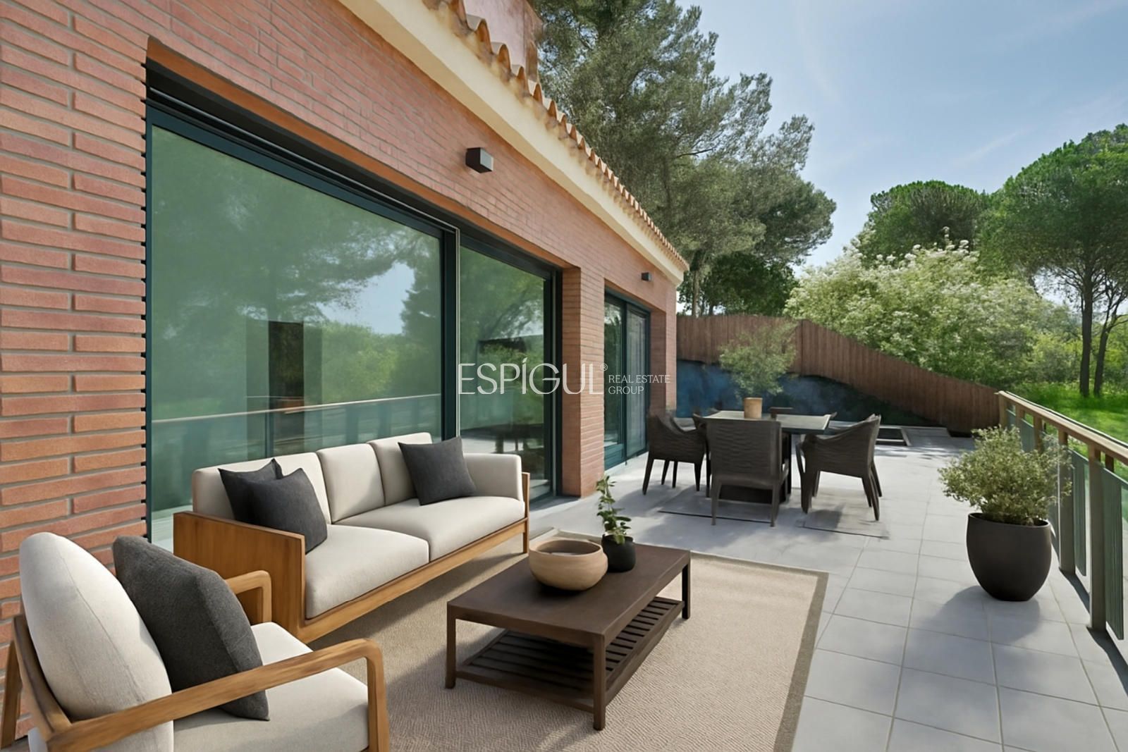 Terraza de Casa o chalet en venta en Vallromanes con Aire acondicionado, Calefacción y Jardín privado