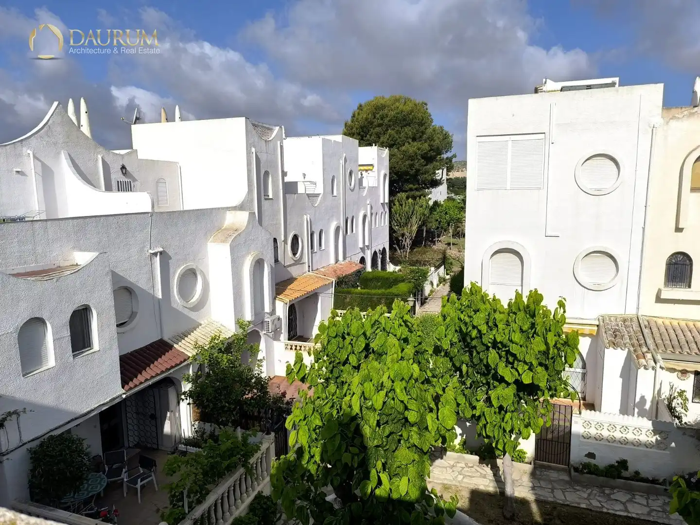Exterior view of Detached homes for sale in El Campello  with Air Conditioner, Terrace and Swimming Pool