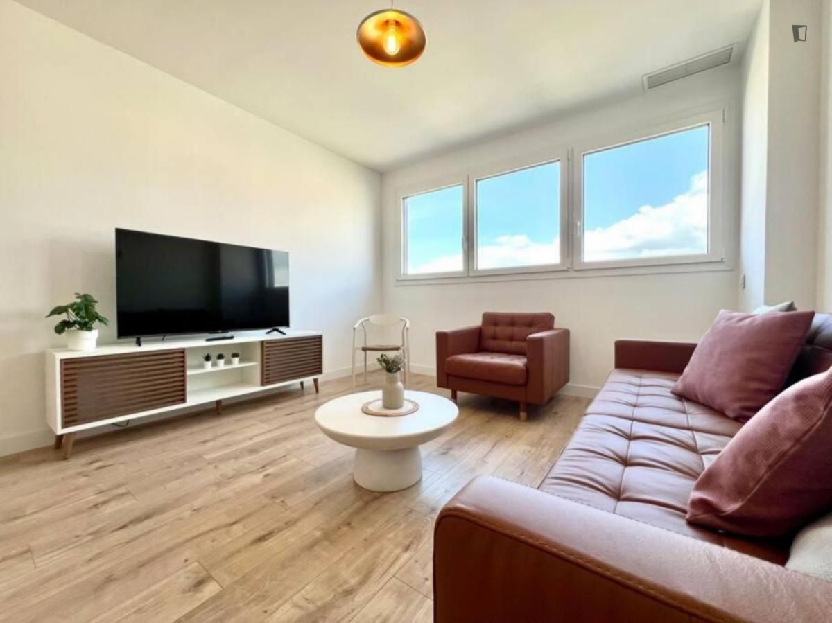 Sala d'estar de Apartament de lloguer en Málaga Capital amb Aire condicionat, Calefacció i Moblat