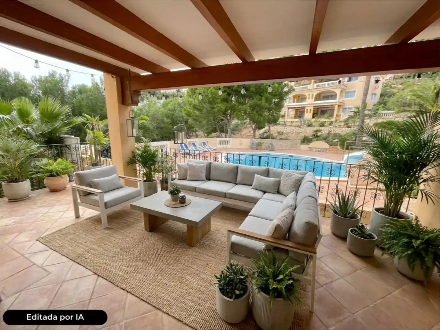 Terrasse von Wohnung zum Verkauf in Andratx mit Klimaanlage und Schwimmbad