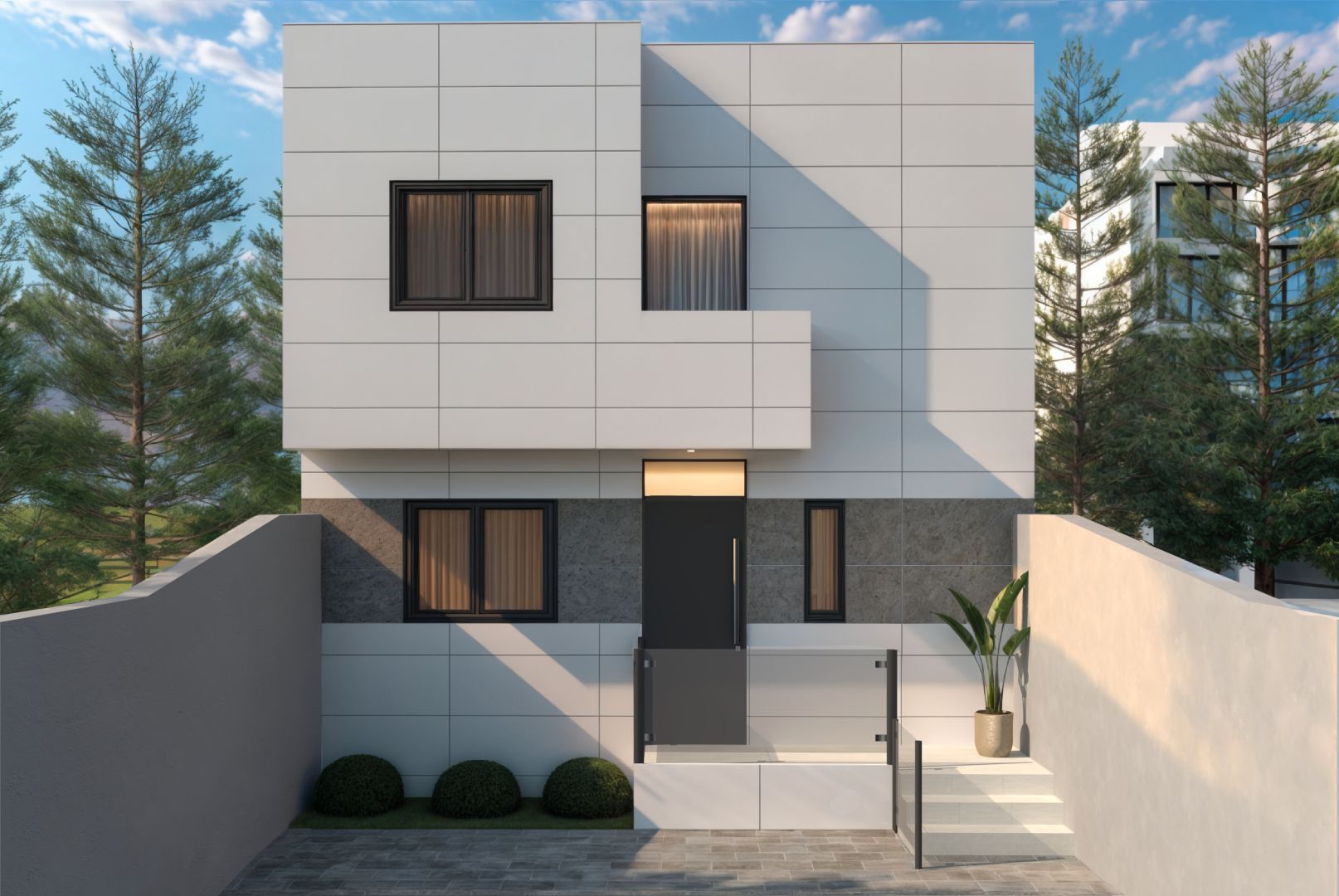 Exterior view of Single-family semi-detached for sale in  Madrid Capital