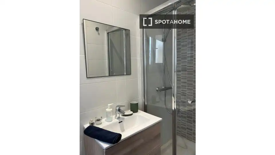 Bathroom of Flat for rent in Madrid  with Air Conditioner, Heating and Furnished