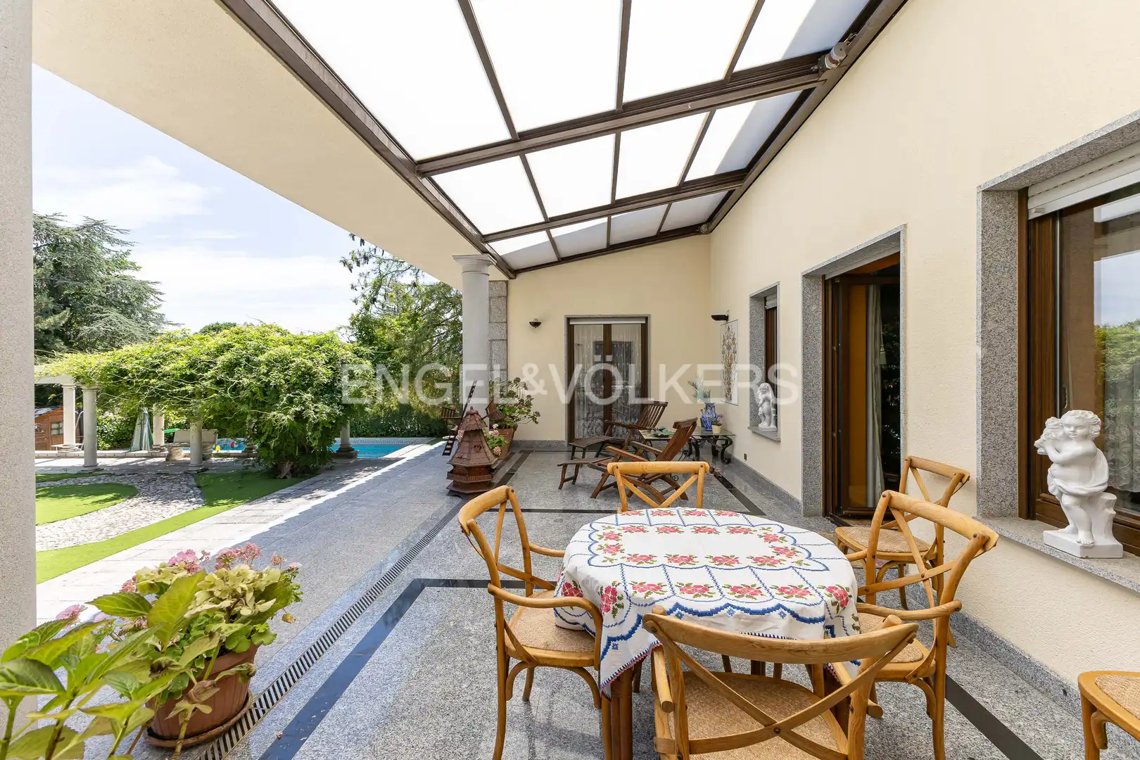 Terrassa de Finca rústica de lloguer en Pozuelo de Alarcón amb Calefacció, Jardí privat i Terrassa
