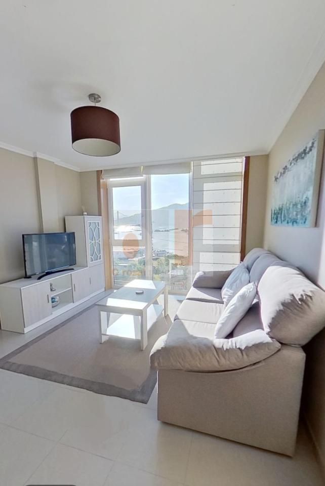 Living room of Flat for sale in Moaña  with Heating, Storage room and Furnished