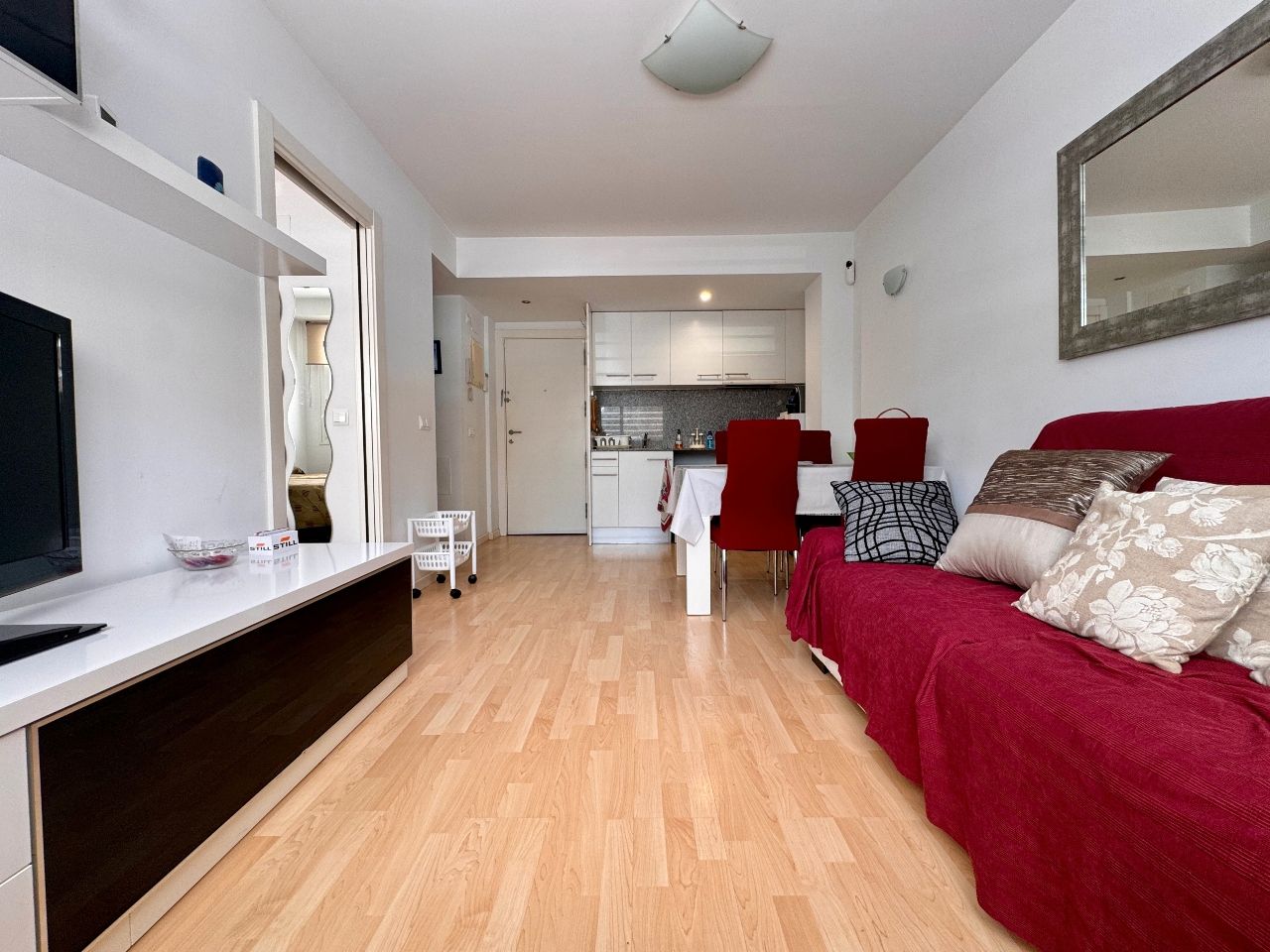 Sala d'estar de Apartament en venda en Palamós amb Aire condicionat, Calefacció i Parquet