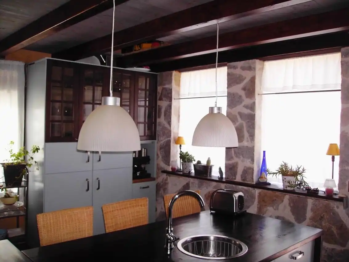 Cocina de Casa o chalet en venta en Calera de León con Jardín privado, Terraza y Amueblado