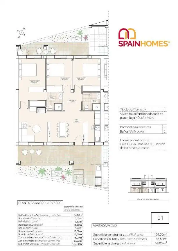 Appartement compact avec terrasse à vendre à Hondón de las Nieves / El Fondó de les Neus, imagen 6