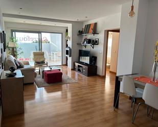 Living room of Flat to rent in Benalmádena  with Heating, Parquet flooring and Terrace