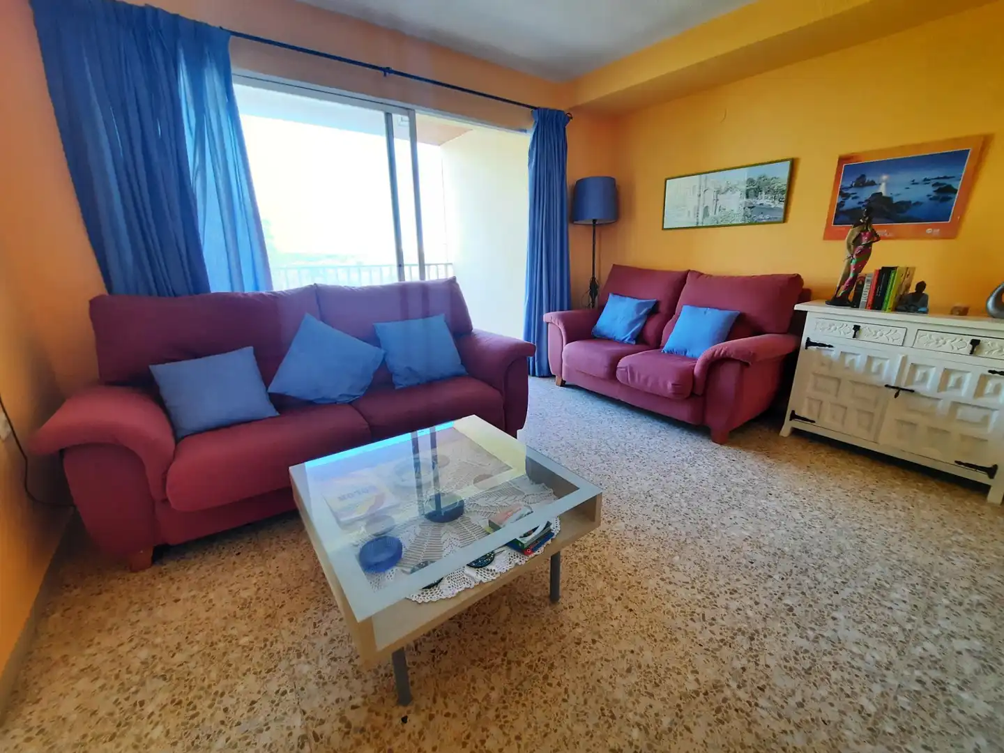 Wohnzimmer von Wohnung zum Verkauf in Oropesa del Mar / Orpesa mit Terrasse, Möbliert und Ofen