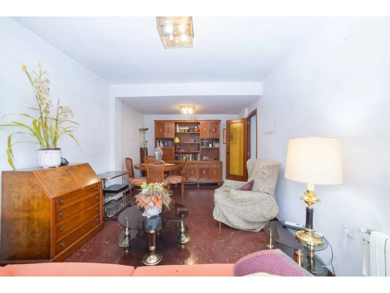 Living room of Flat for sale in Valencia  with Air Conditioner, Terrace and Furnished