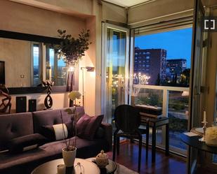 Living room of Flat to rent in  Madrid Capital  with Air Conditioner, Heating and Furnished
