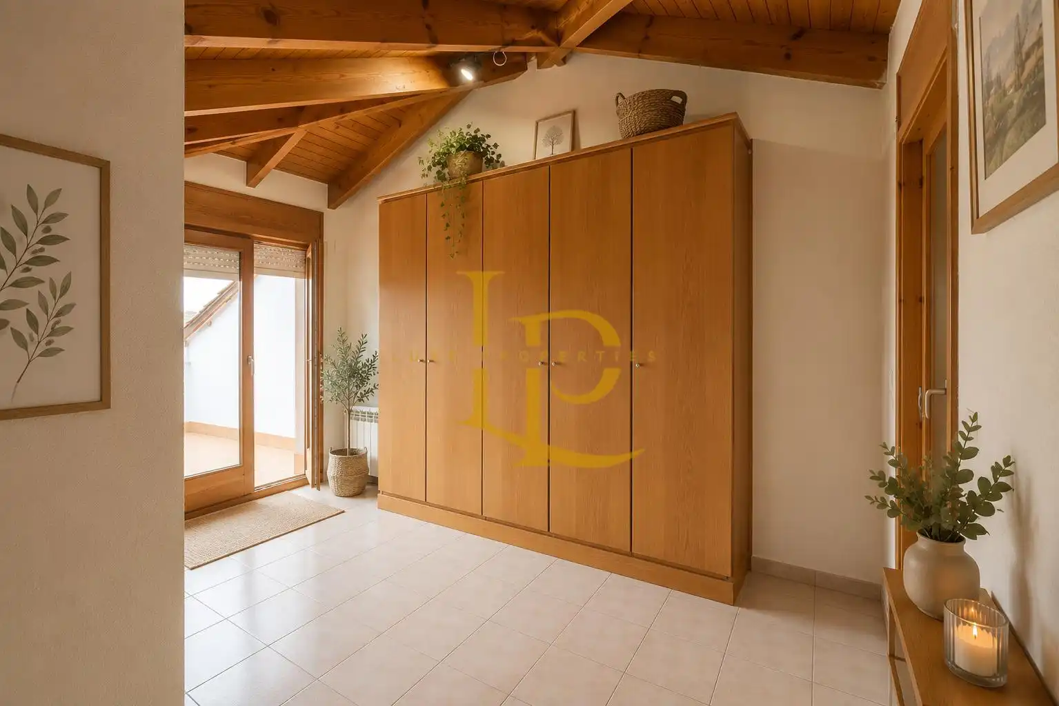 Sala de estar de Casa adosada en venta en Sant Cugat del Vallès con Aire acondicionado, Calefacción y Jardín privado