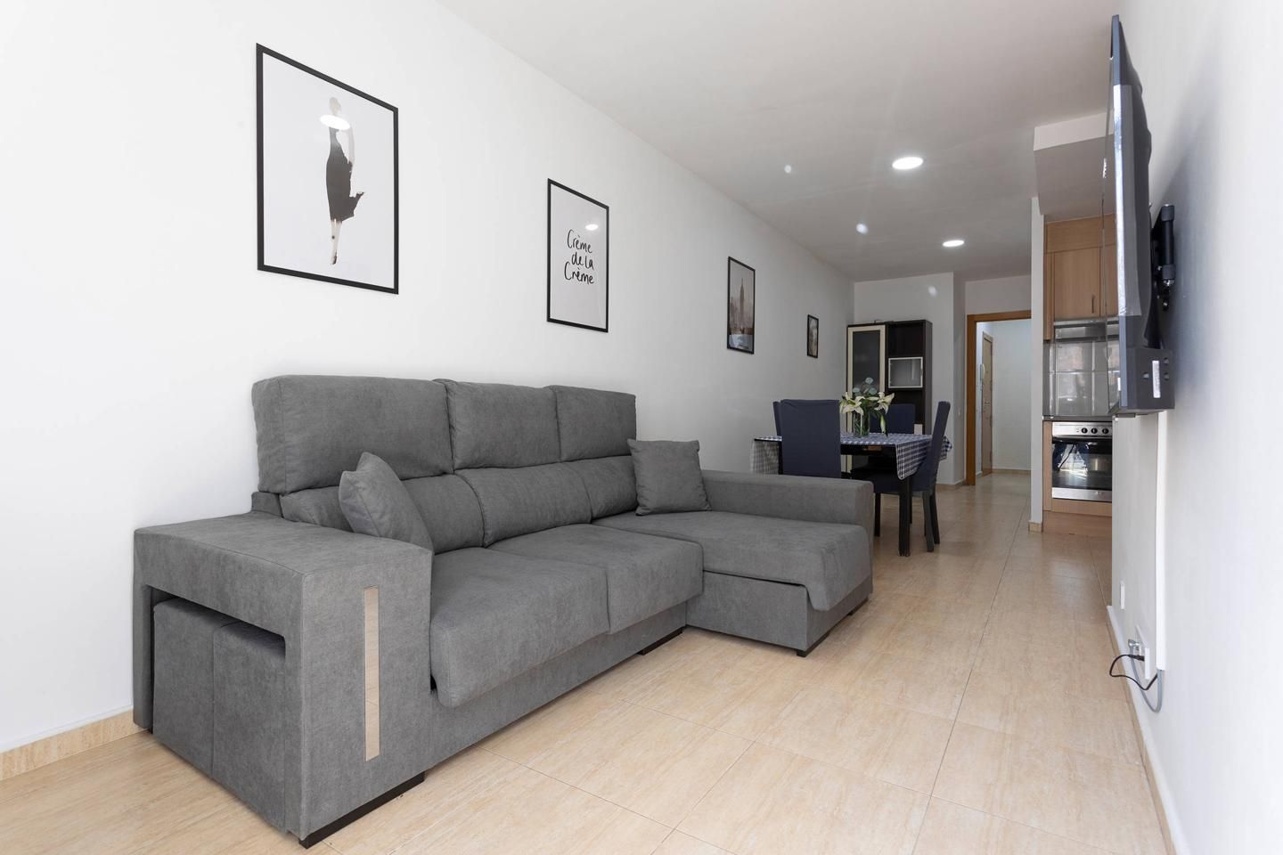 Living room of Flat to rent in  Barcelona Capital  with Air Conditioner and Furnished