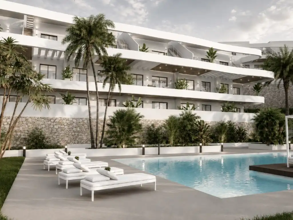 Terrassa de Apartament en venda en Finestrat amb Piscina