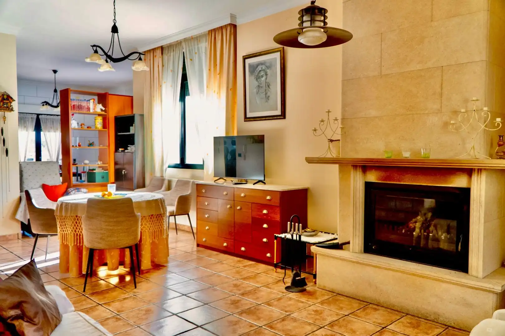 Living room of Houses for sale in Cocentaina  with Heating, Private garden and Parquet flooring