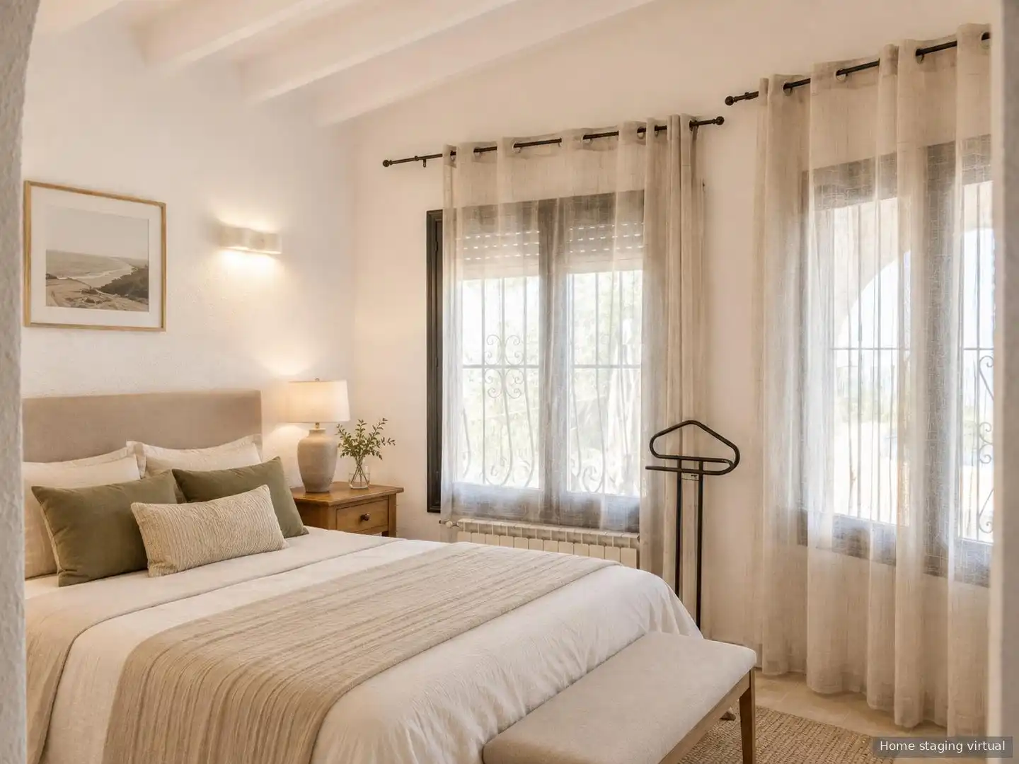 Dormitori de Casa o xalet en venda en El Ràfol d'Almúnia amb Aire condicionat, Jardí privat i Terrassa