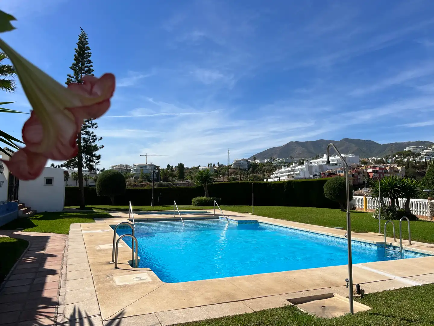 Swimming pool of Flat for rent in Benalmádena  with Terrace, Furnished and Oven