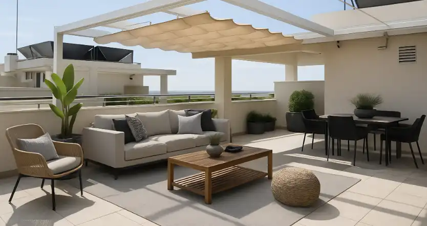 Terrace of Apartments for sale in Piles  with Air Conditioner, Terrace and Furnished