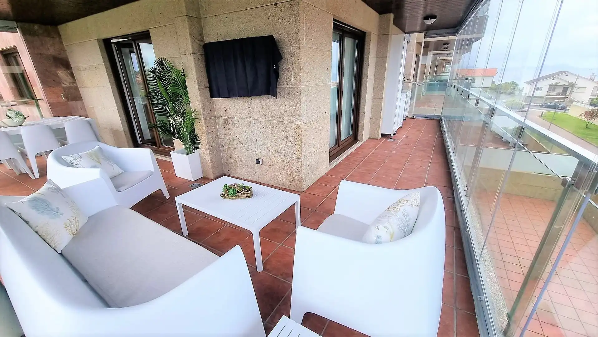 Terraza de Piso de alquiler en Cangas  con Aire acondicionado, Calefacción y Parquet