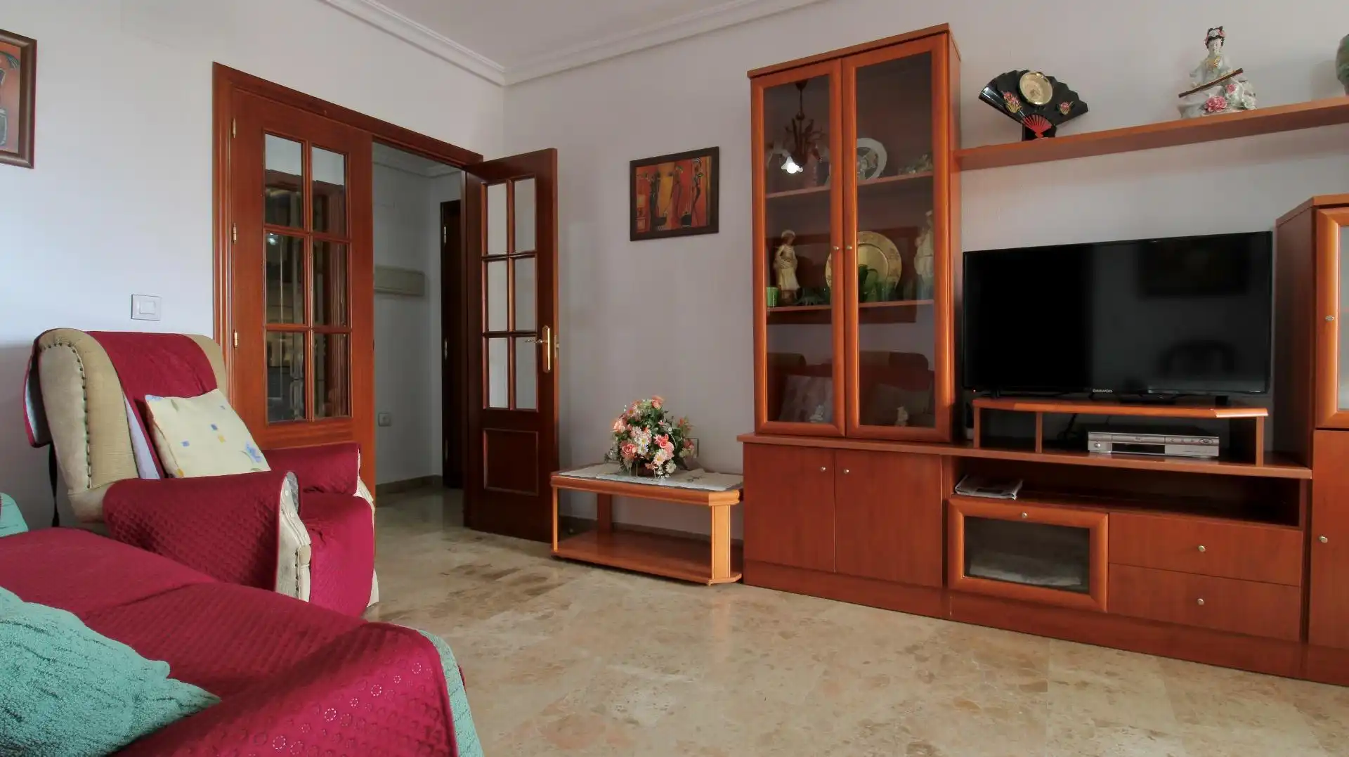 Sala de estar de Piso en venta en Roquetas de Mar con Aire acondicionado, Calefacción y Terraza