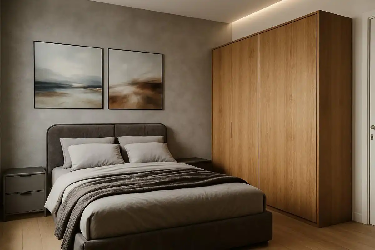 Schlafzimmer von Wohnung zum Verkauf in Els Pallaresos mit Klimaanlage, Heizung und Privatgarten