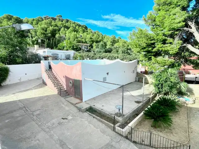 Exterior view of Houses for sale in Cella  with Heating, Parquet flooring and Terrace