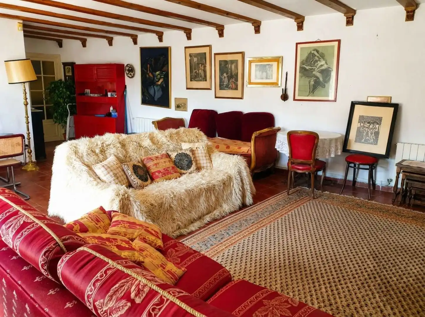 Sala d'estar de Finca rústica en venda en Alhama de Aragón amb Calefacció, Terrassa i Traster