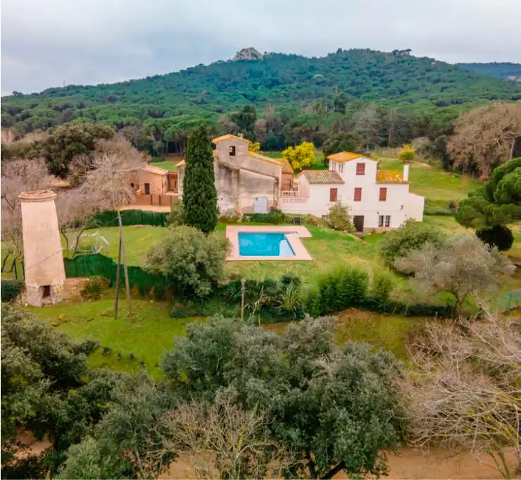 Jardí de Finca rústica en venda en Santa Cristina d'Aro amb Aire condicionat, Calefacció i Jardí privat