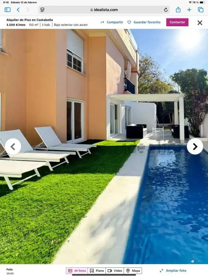 Terrassa de Casa adosada de lloguer en Marbella amb Aire condicionat i Piscina
