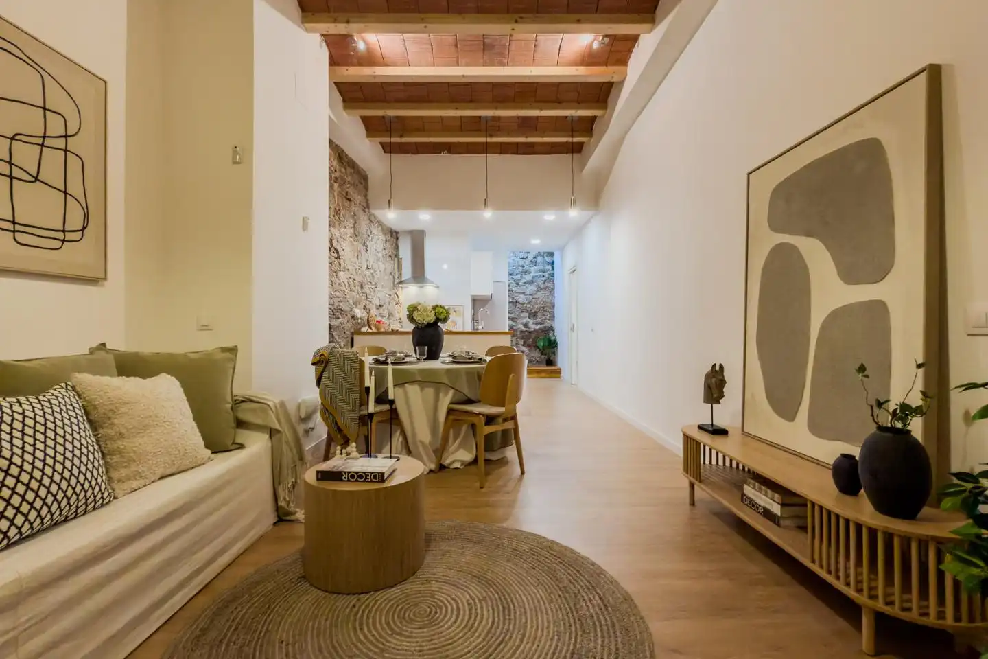 Sala de estar de Dúplex en venta en Barcelona con Aire acondicionado y Amueblado