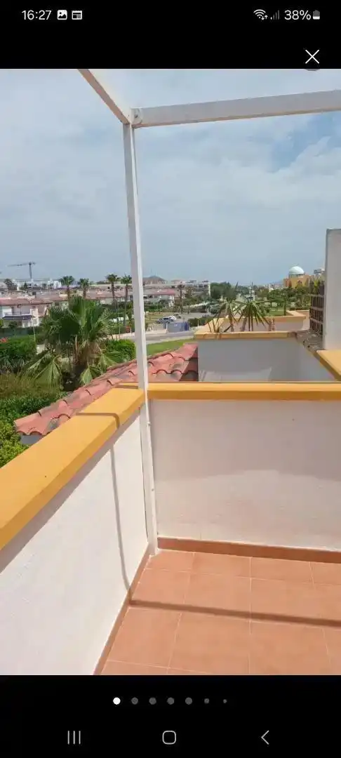 Terraza de Ático de alquiler en Vera con Aire acondicionado, Jardín privado y Piscina