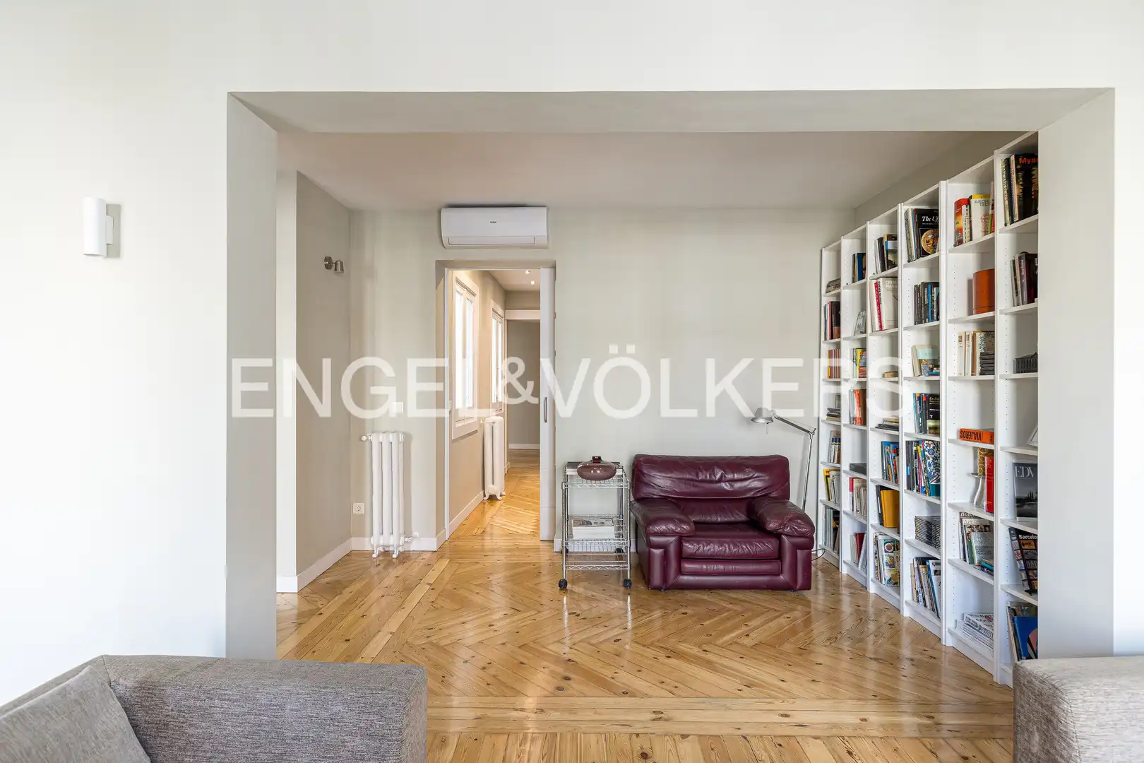 Wohnzimmer von Wohnung zur Miete in Madrid mit Klimaanlage, Heizung und Parkett