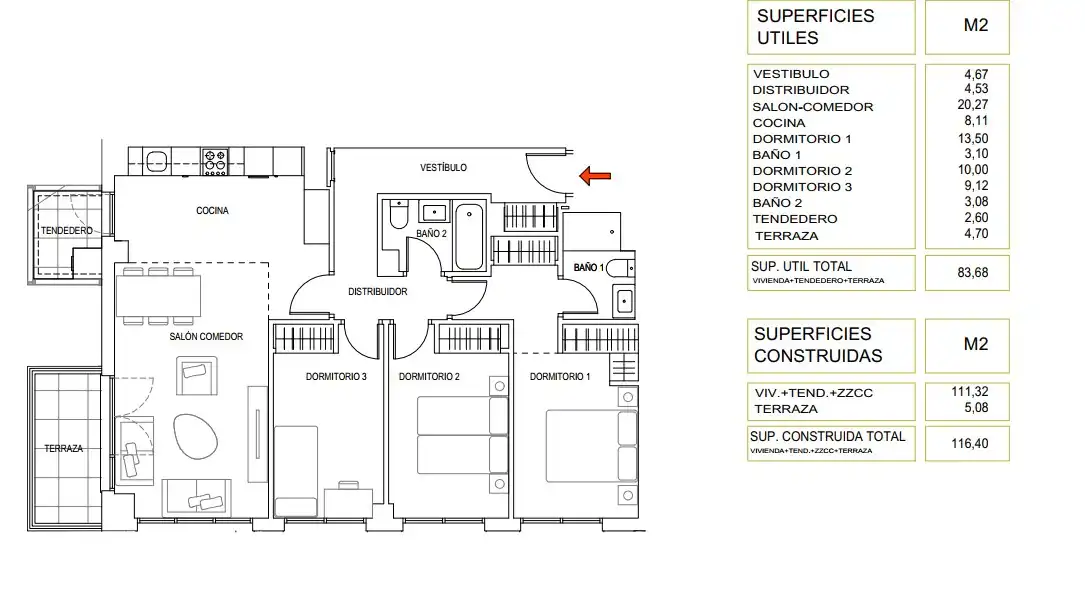 Flat for sale in Arganda del Rey  with Air Conditioner, Heating and Terrace