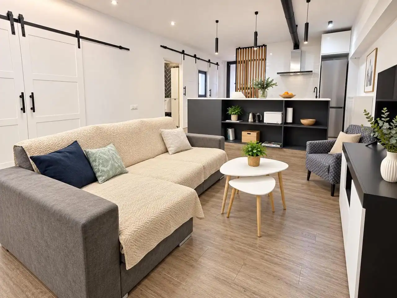 Sala de estar de Planta baja para compartir en Barcelona con Amueblado