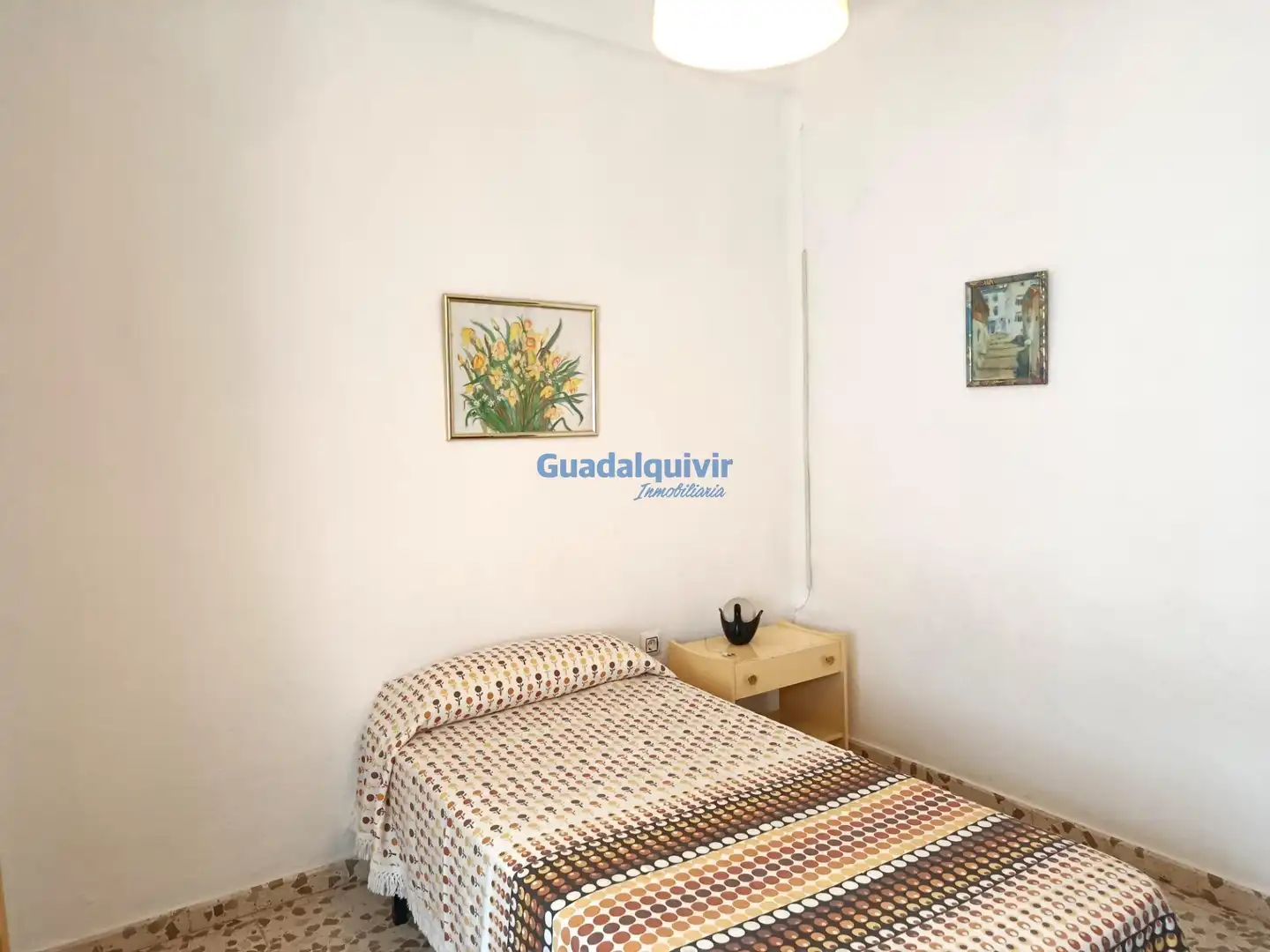 Dormitori de Pis de lloguer en Sevilla amb Aire condicionat, Jardí privat i Terrassa