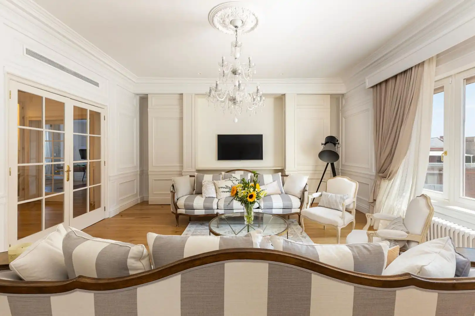 Sala de estar de Ático en venta en Barcelona con Aire acondicionado, Calefacción y Parquet
