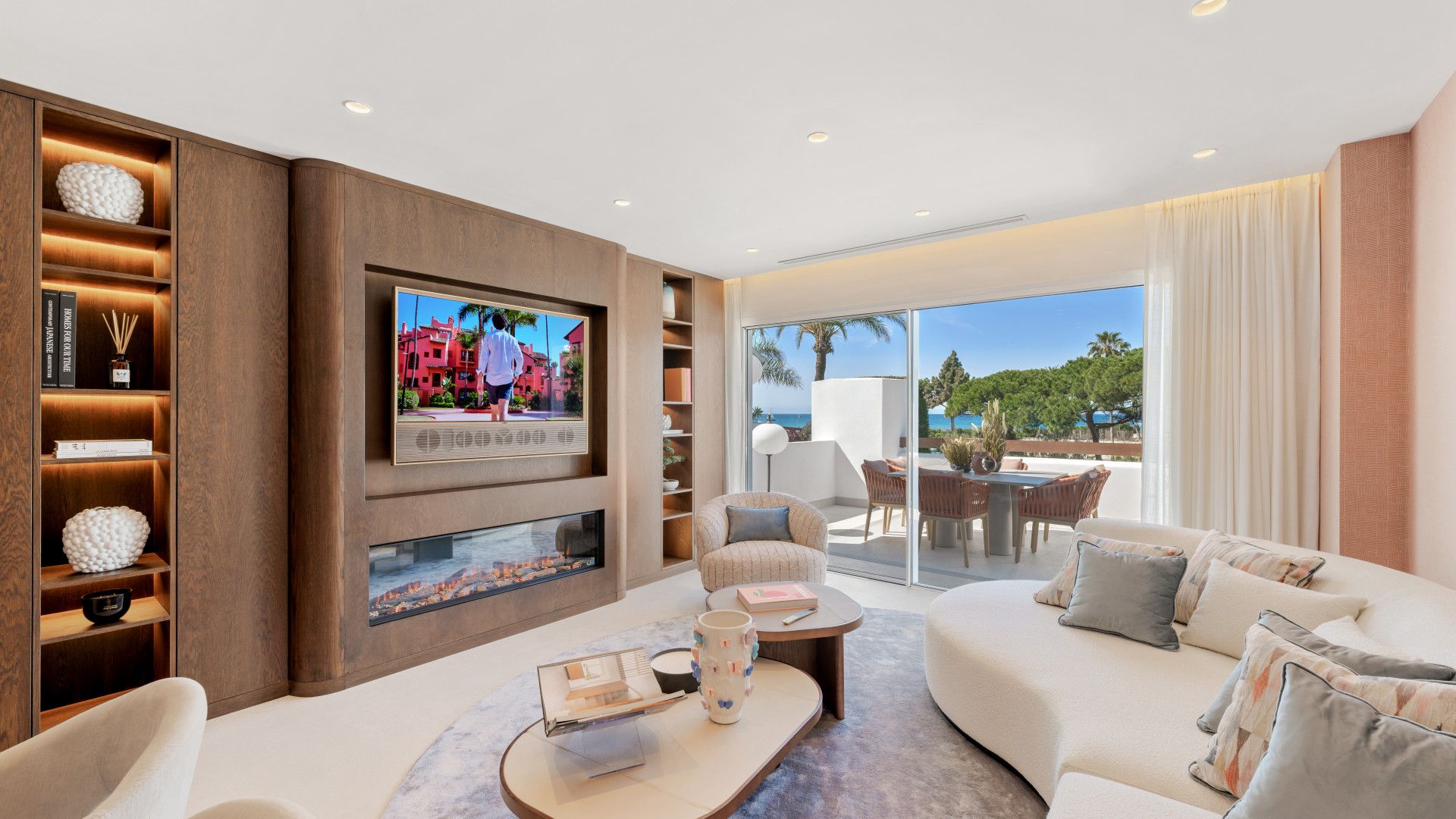 Sala d'estar de Apartament en venda en Marbella amb Aire condicionat, Terrassa i Traster