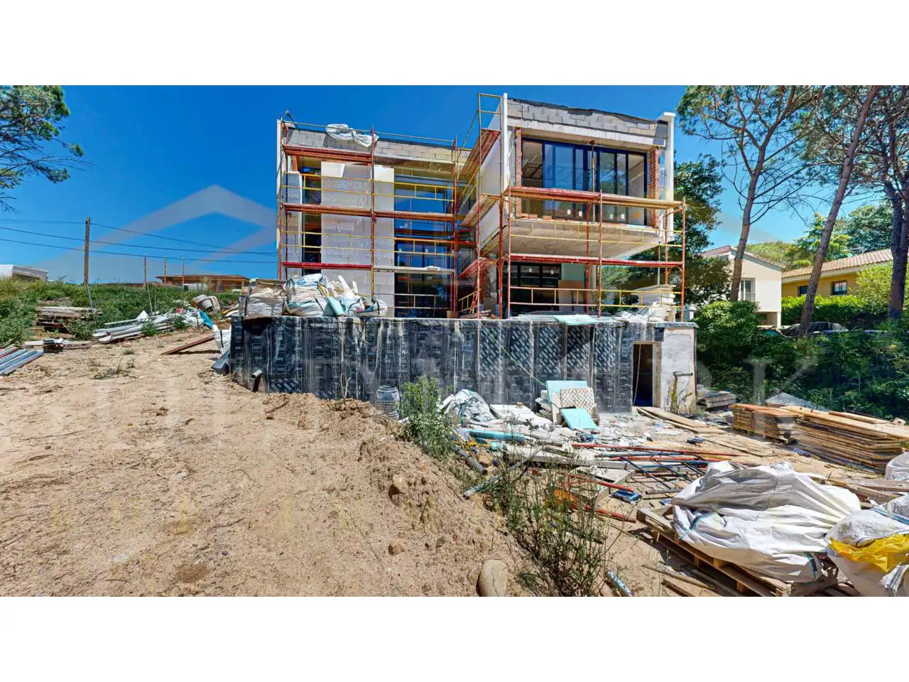 Vista exterior de Casa o xalet en venda en Caldes de Malavella amb Calefacció, Jardí privat i Terrassa