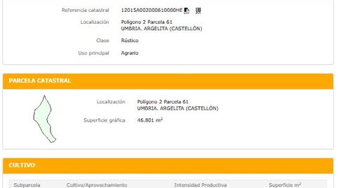 Foto 3 de Terreno en venta en Camino Circunvalación, 7, Argelita, Castellón