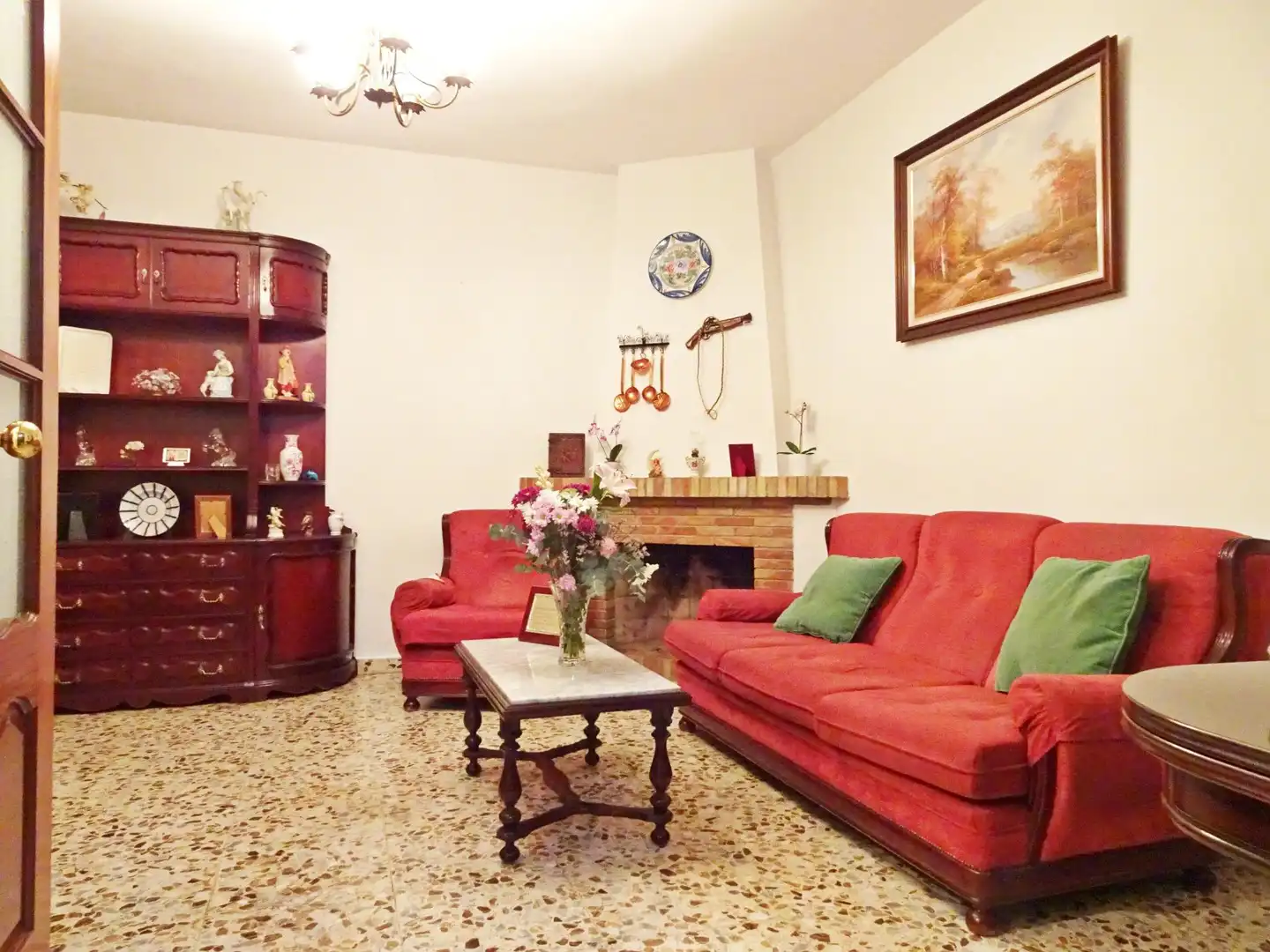 Sala de estar de Casa adosada en venta en Málaga con Aire acondicionado, Terraza y Amueblado